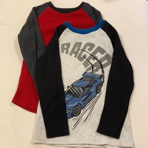 Long sleeve Waffle Knit Shirt. Size 4. 2pcs.